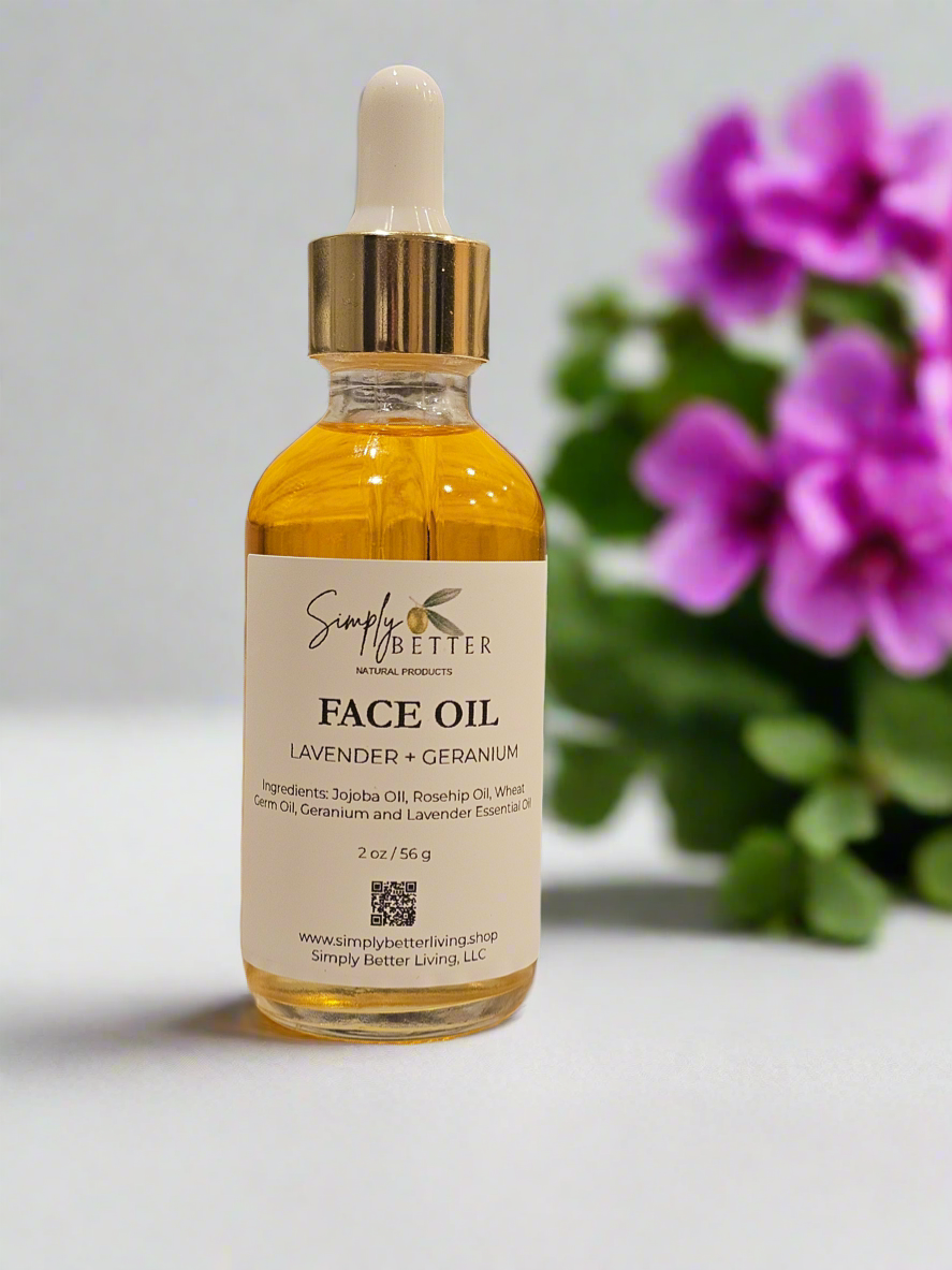 ✨️ Best Seller ✨️ Lavender + Geranium Face Oil 2oz