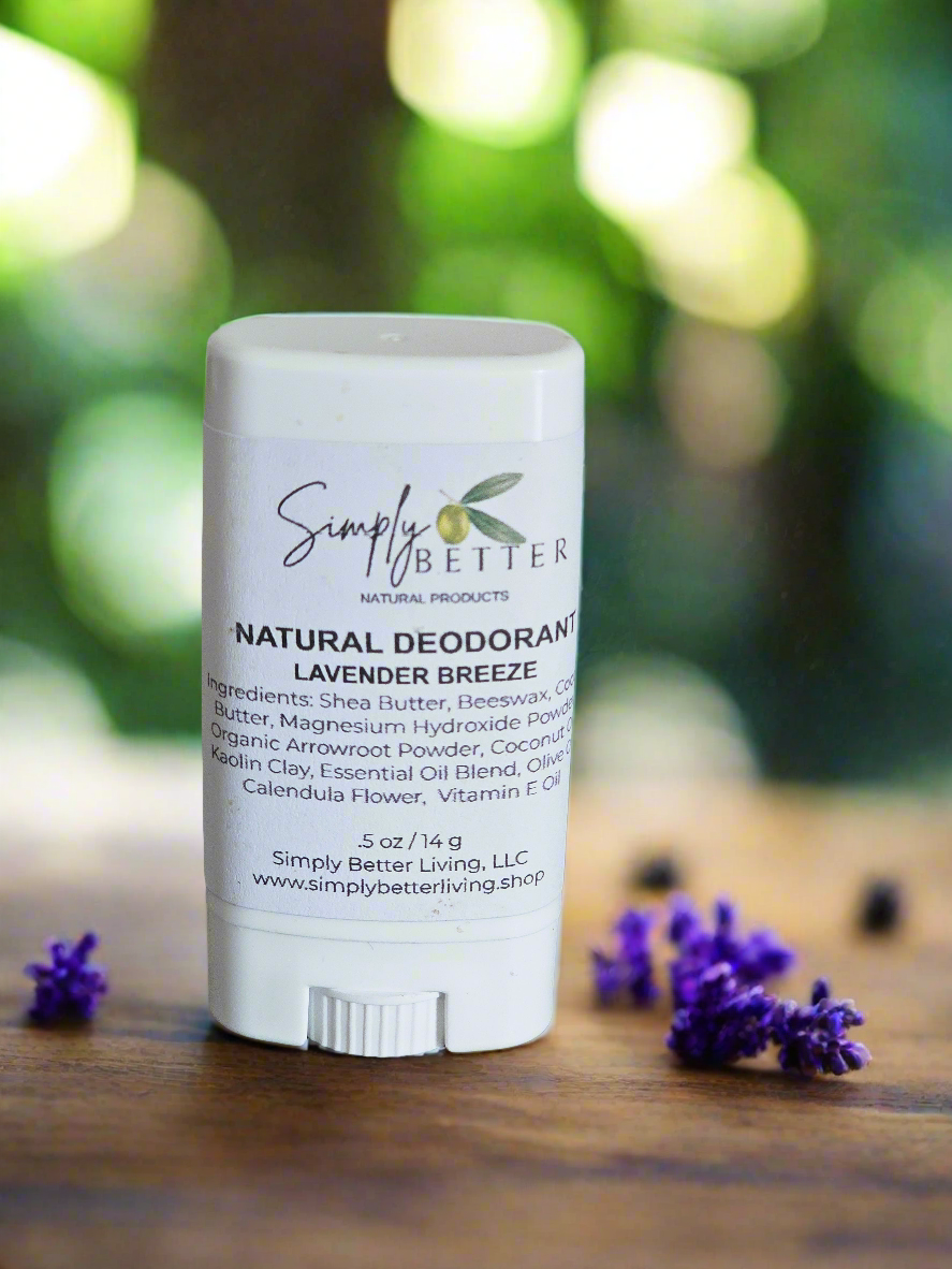**Improved Formula ** Natural Deodorant - Lavender Breeze (0.5 Travel Size)