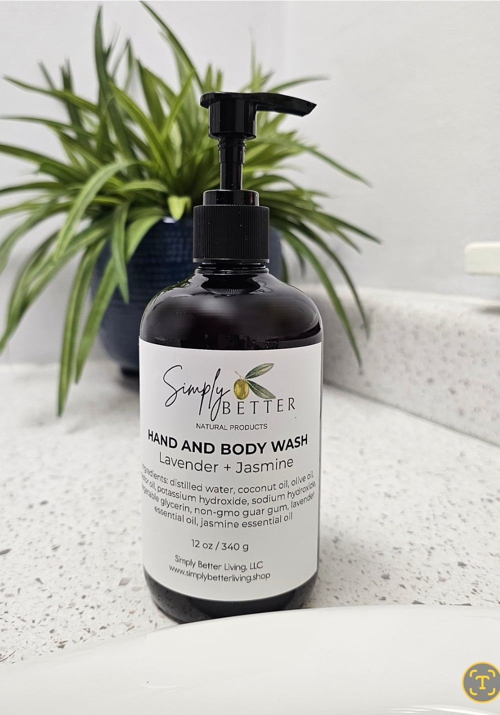 Lavender and Jasmine Hand and Body Wash 12 oz