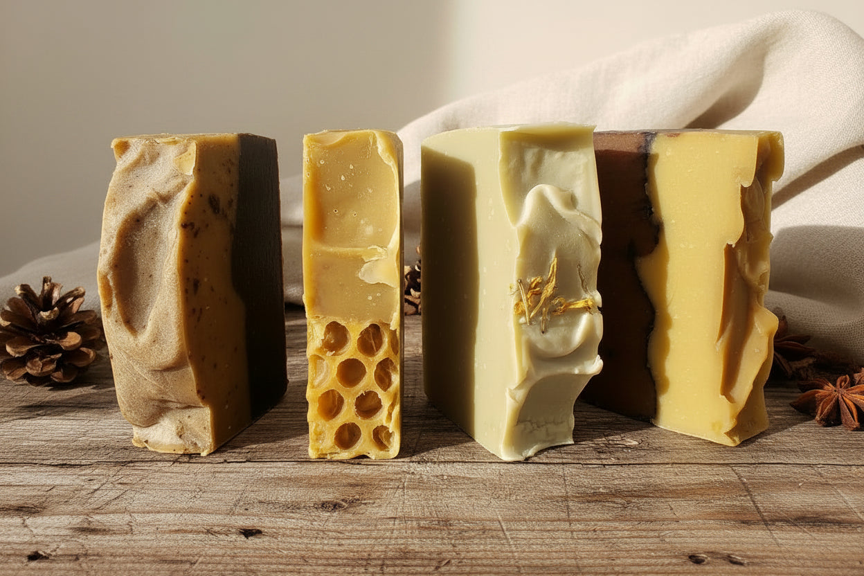 🌟Coming Soon!⌛️ Cocoa Butter and Kafree Soap,
Colloidal Oat and Honey Soap,
Wild Herbs and Rosemary Soap,
Shea and Vanilla Soap