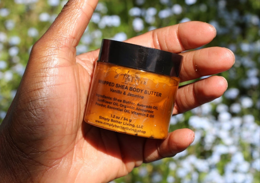 **Best Seller** Vanilla + Jasmine Whipped Body Butter 1.2 oz (Travel Size)