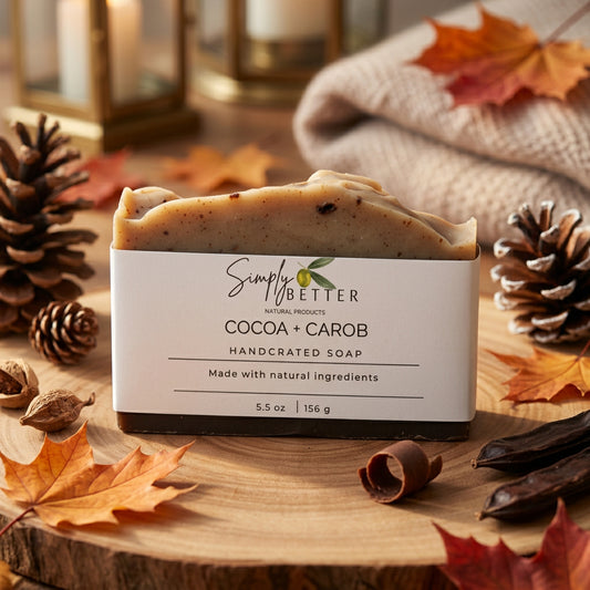 🍂Cocoa butter + Carob Soap