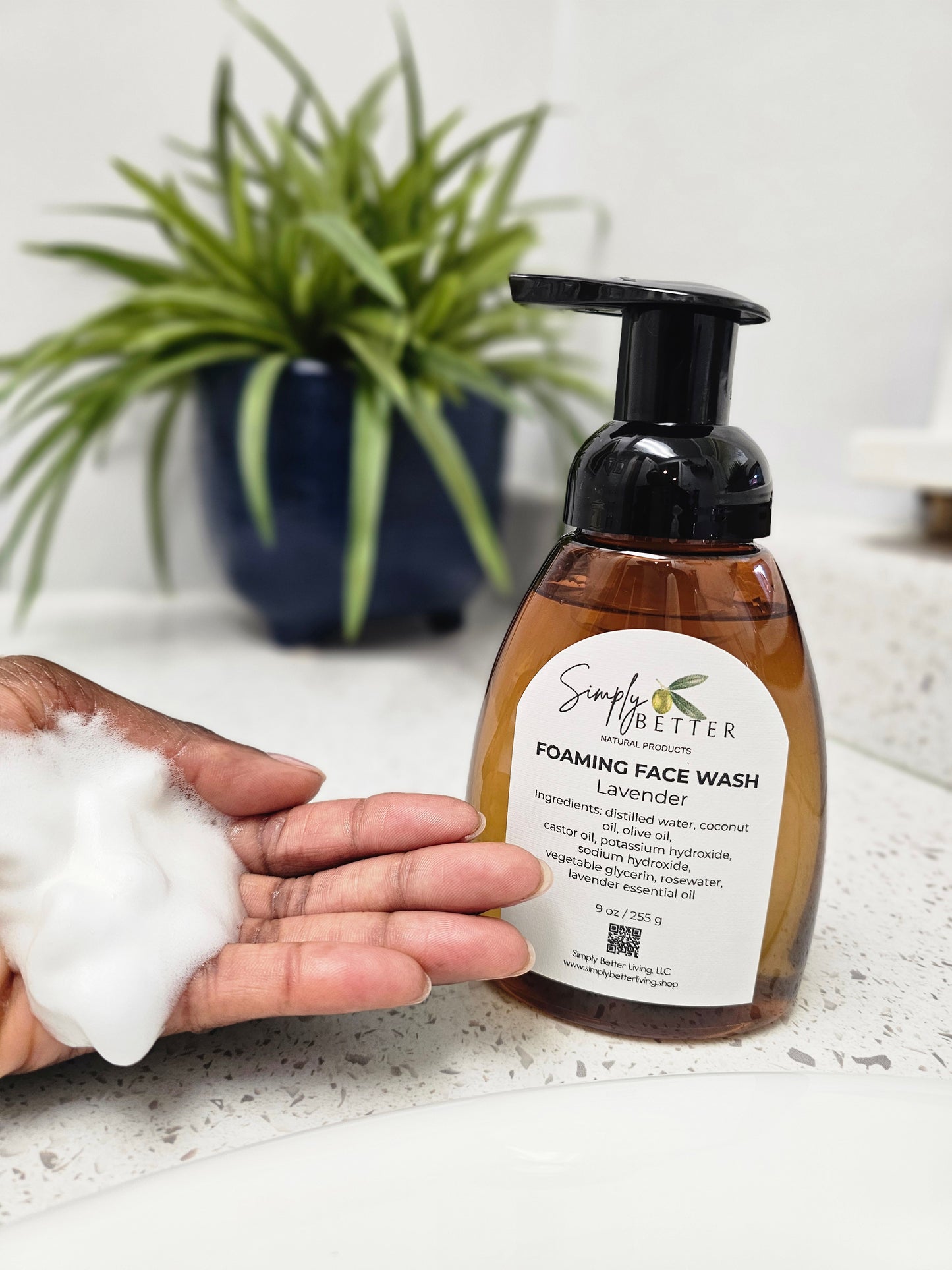 Calendula + Rosewater  Foaming Face Wash (Lavender)