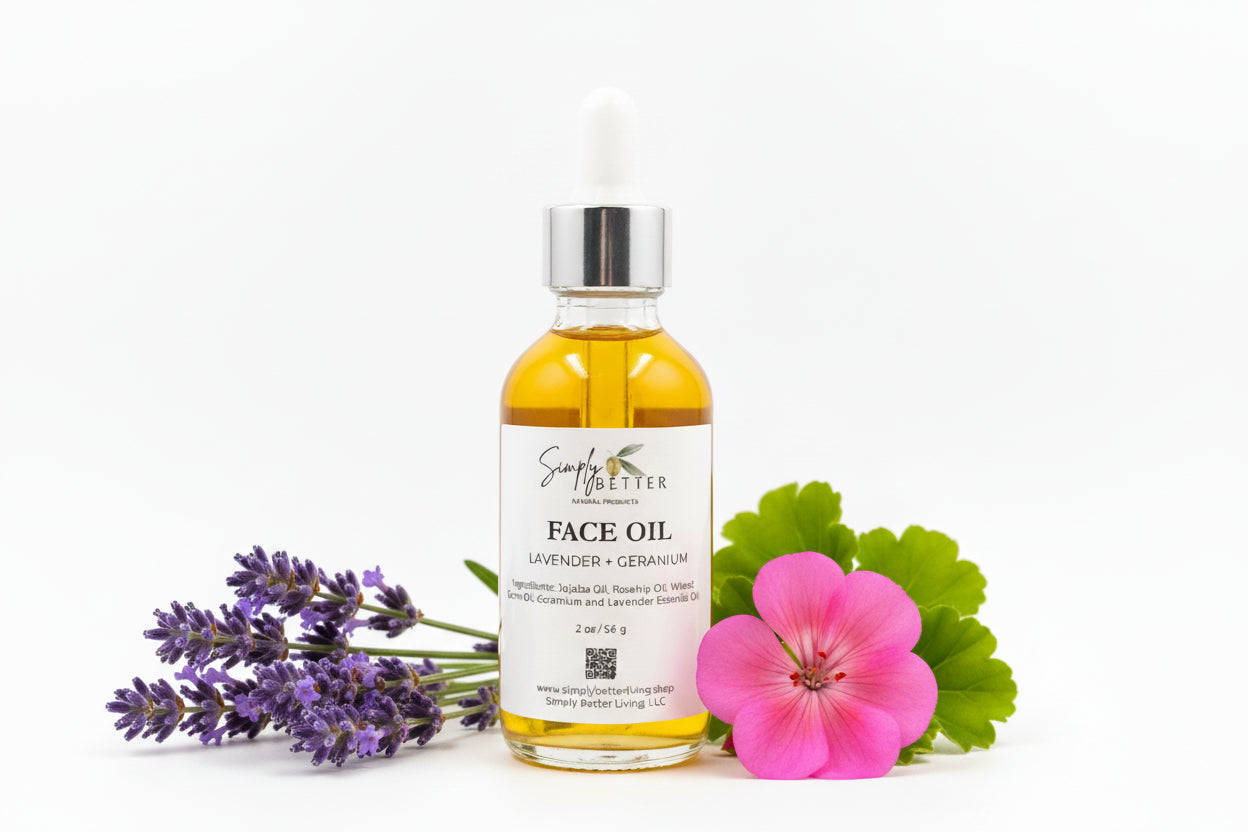 ✨️ Best Seller ✨️ Lavender + Geranium Face Oil 2oz