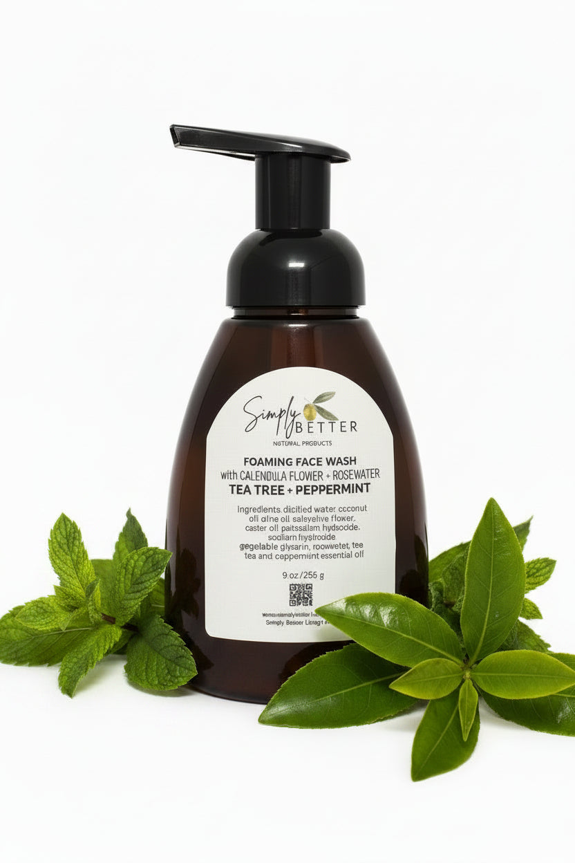 Peppermint + Tea Tree Foaming Face Wash 9 oz